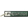 Llavero de la bandera de Pakistán, 100% bordado