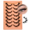 Focipeysa Spike Lashes Pack Wispy False Eyelashes Volume Faux Mink