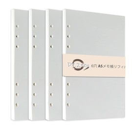 Diary Refill, A5 Size, Solid Color, Set of 4, DY.2ten 180 Sheets, 6 Holes, System Notebook, Memo Pad Refill, 6 Holes, Filling, A5