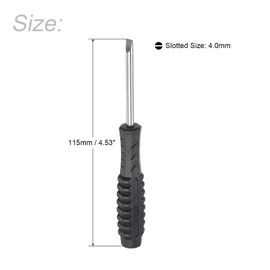 sourcing map Mini Slotted Screwdriver, 4.0mm Flat Head with Non-Slip Handle for Small Appliances, 2 Pcs