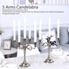 Metal Candelabra Black 5 Arms Elegant Colorfast Stable Wide Base