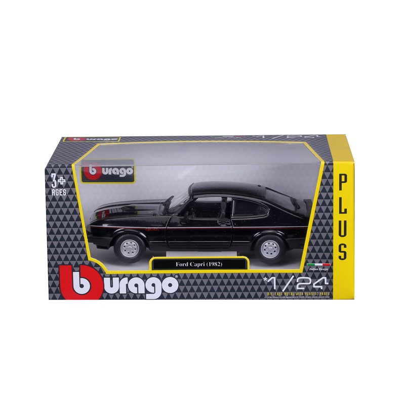 Bburago Ford Capri 1:24 Scale Model Car Moving Doors Black