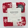 Berkshire Blanket Velvetloft Throw (Red Snowflakes)
