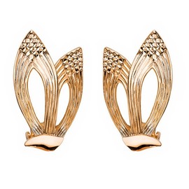 Grossé Victory GJ63509 Clip-On Earrings 22 Carat Gold-Plated, Brass, No Gemstone