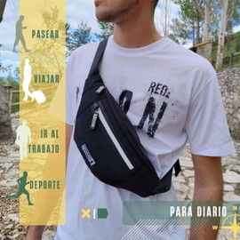 Coronel Tapiocca Amadeo Men's Bum Bag, Chest Bag, 31 x 8 x 14 cm, khaki, Bum bag chest pocket men