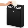 Yaocom Safe Cash Box Money Collection Metal Donation Box with