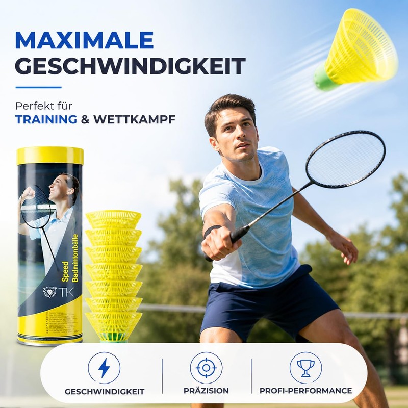 TK Gruppe Timo Klingler 5 x Speed Badminton Shuttlecocks Fast