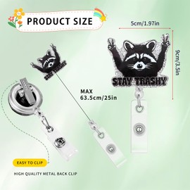 Possum My Neck, My Back, My Anxiety Attack Badge Reel, Funny Badge Reels Retractable, Name Badge Holder Reel ID Clip, Cute Animal Pediatric Decorative for Nurse Nurses Office Worker Teacher Student
