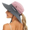 Women's Summer Sun-Hat Ponytail - Outdoor UV-Protection Mesh Wide Brim