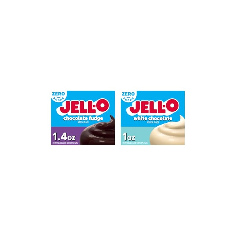 Jell-O Sugar Free Double Delight Pudding Mix – Chocolate Fudge