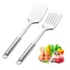 Stainless Steel Spatulas Set,Silver Slotted Turner, Solid Turner,Heavy Duty Sturdy