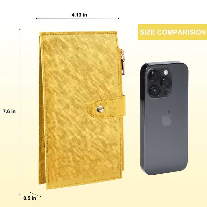 Travelambo RFID Wallet Women Large Size Bifold Multi Card Wallet