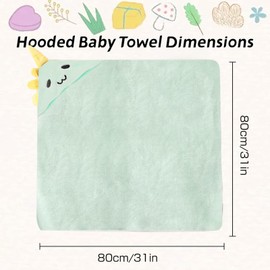 HiABsee Baby Towels with Hood Ultra Soft Hooded Baby Towels Newborn, Unique Animal Design Baby Bath Towel for Boy and Girl, Dinosaur