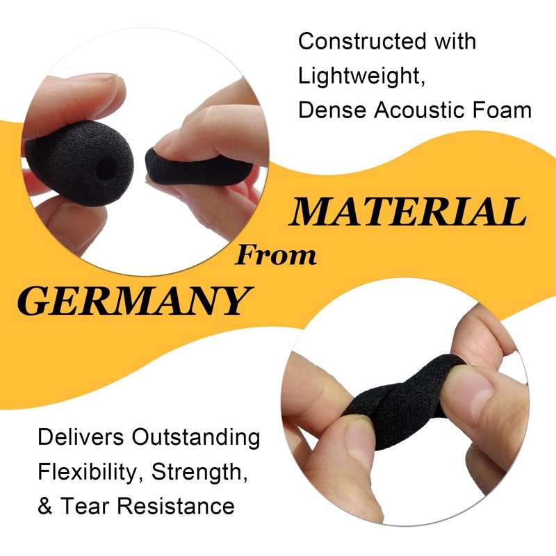 10-Pack Lavalier Microphone Foam Covers – 1.4" Windshields for Wireless