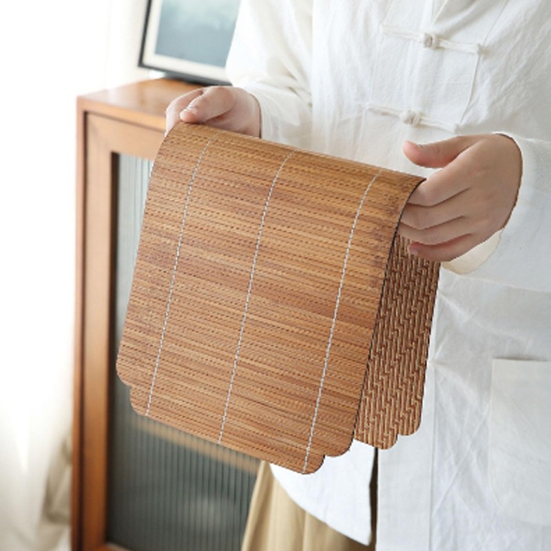 BTSEURY Tea Ceremony, Tea Tablemat Slat, Japanese Style Zen Good
