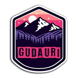2 x 10cm Gudauri Georgia Vinyl Stickers - Travel Sticker Laptop Luggage #23876 (10cm Tall)