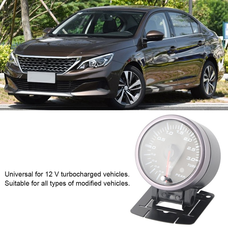 2.5inch 60mm 3.0 Bar LED Car Modification Turbo Boost Gauge