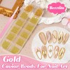 Gold Caviar Beads 0.8-2mm, Nail Chains & Metal Beads Acrylic