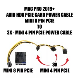 AVID HDX 2019+ PCIE Card Power Adapter Cable | MAC PRO 2019+| Pro Tools HD HDX