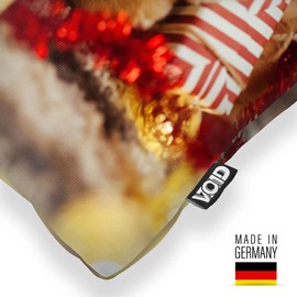 VOID Katze Weihnachten Cristbaum Kissenbezug Kissenhülle Sofakissen Kissen Deko Weihnachten Winter Weihnachtsdeko, Kissen Größe:50 x 50 cm