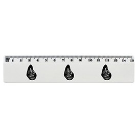 Azeeda 'Sea Mussel' 15cm (6 Inch) White Plastic Ruler (RL00008877)