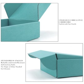 15 Pcs Light Blue Cardboard Boxes Shipping Boxes, Recyclable Colored Corrugated Cardboard Box Small Mailing Storage Gift Boxes for Shipping, Mailing, Gifts Packaging, 6x6x2" (Light Blue)