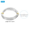 PATIKIL Aluminum Craft Wire, 10m/32.8ft, 1.5mm/14 Gauge, 4pcs, Silver Tone