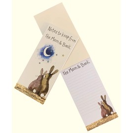 ALEX CLARK Moon and Back Rabbits Magnetic to Do List - Planner - Shopping List - Grocery List