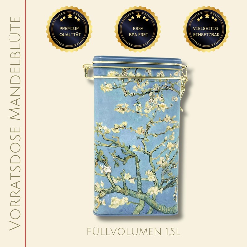 MediMuc Coffee Canister - Almond Blossom - Tea Canister -Fridolin