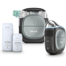 Shark FacialPro Glow Sistema Facial Hidro con DePuffi Frío y Calor Limpieza de Poros, Hidratación y Glow Extracción Hidroalimentada Spa en Casa en 10 Minutos Color Negro FH320LAABK