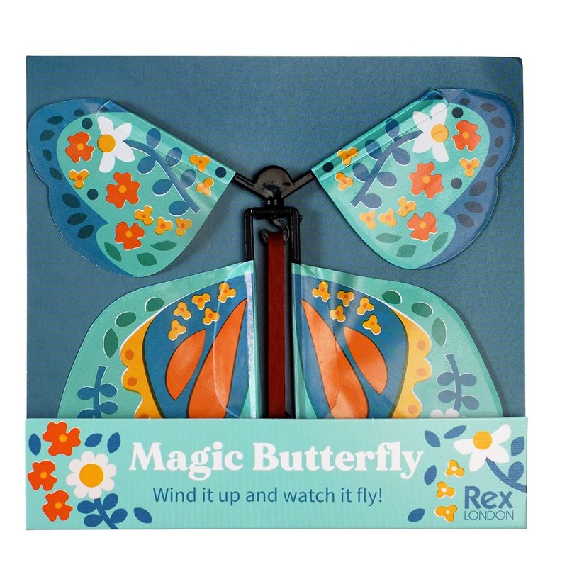 Rex London Blue Magic Wind Up Butterfly
