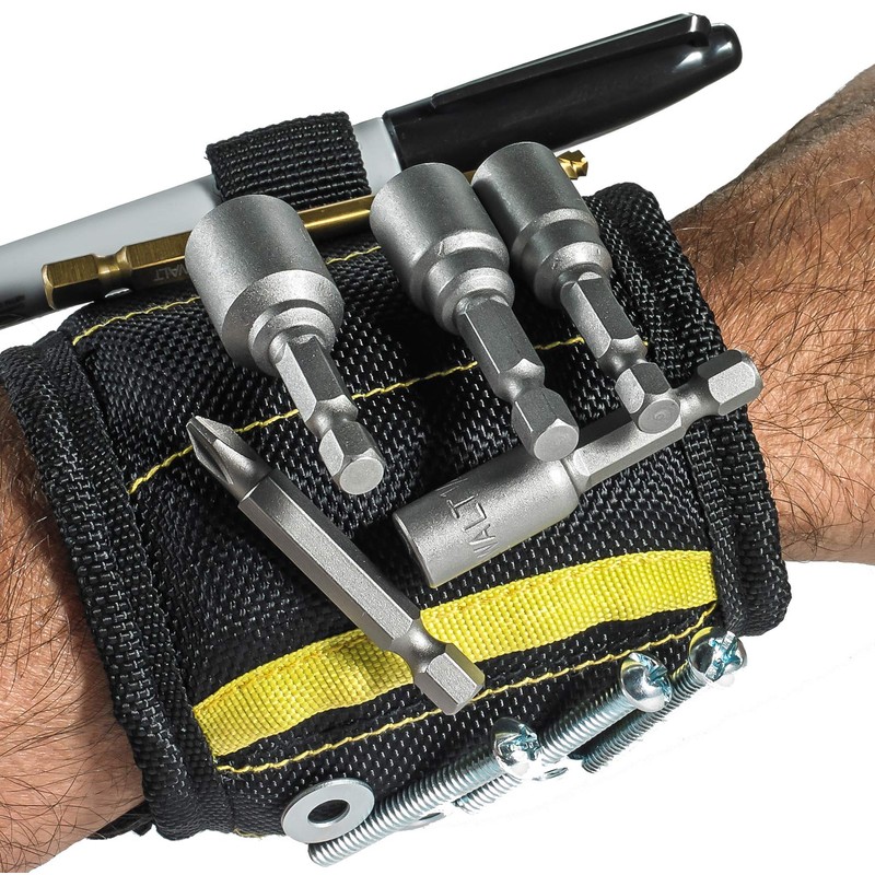 Professional Magnetic Wristband with Strong Magnets for Holding Screws, Nails,