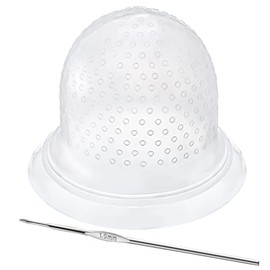 FRIUSATE Gorra para resaltar el cabello, 2 piezas de silicona para resaltar el cabello, gorra de glaseado para colorear el cabello con gancho, kit de 