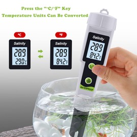 Salinity Meter, Digital Pen‑Type Salinity Tester High-precision Salinity Measuring Tool Salinometer for Drinking Water