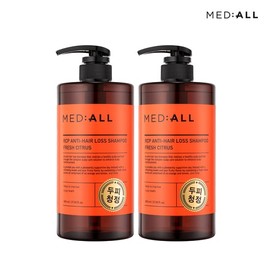 Mediol Scalp Cleansing Hair Loss & Dandruff Relief Mildly Acidic Shampoo 800ml Citrus Scent x2 / 메디올 두피 청정 탈모 비듬 완화 약산성 샴푸 800ml 시트러스향 x2개