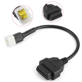 Diagnostics Adaptor Cable 6 Pin to On-Board Diagnostics2 16 Pin Motorcycle Fault Detection Connector Fits for Hoodlum Terrain+lexmoto obd2 6 pin