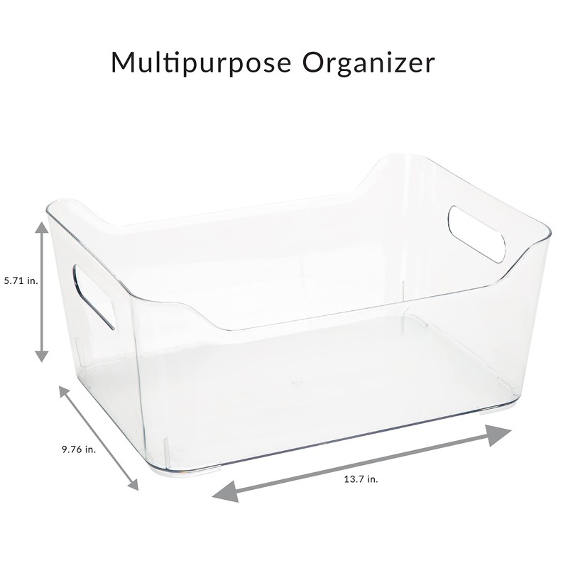 Simplify Large, Super Clear Storage Tote Bin