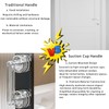 Transparent Non-Piercing Suction Grab Bar Heavy-Duty Waterproof Safety Handle for