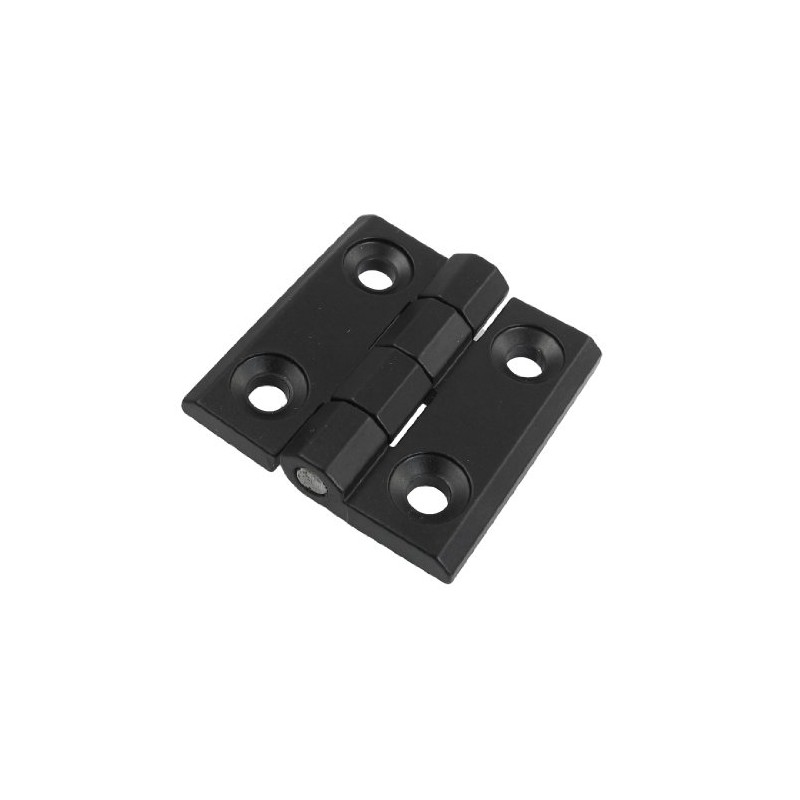 Sourcingmap Reinforced Aluminum Door Bearing Hinge, 50mm x 50mm, Black