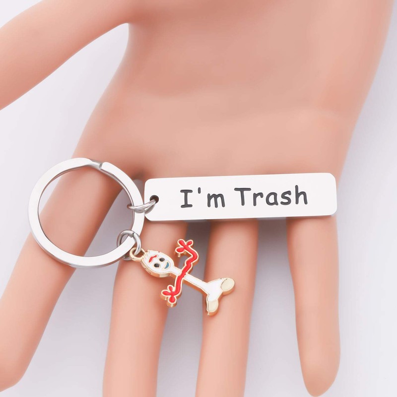 Forky Gift Forky Keychain Forky I'm Trash Keychain Inspiration Gift
