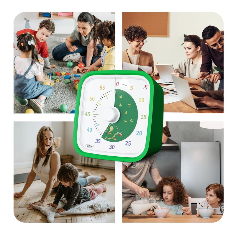 Yunbaoit Visual Timer with Protective Case, Dinosaur Disk 60 Minute