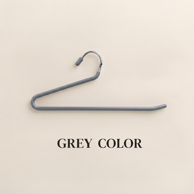 Pants Hangers 10 Pack, Space-Saving Open-End Metal Trouser Hangers with