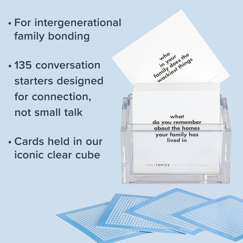TableTopics Family Gathering Conversation Cards for Multi-Generational Get Togethers with