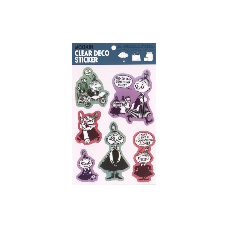 S&C Corporation Moomin Clear Deco Sticker Little My and Mimura