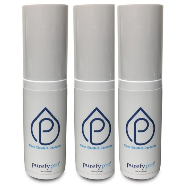 PUREFY Purefypro Disinfectant Spray (1.7oz, 3 Pack) - No Rinse.