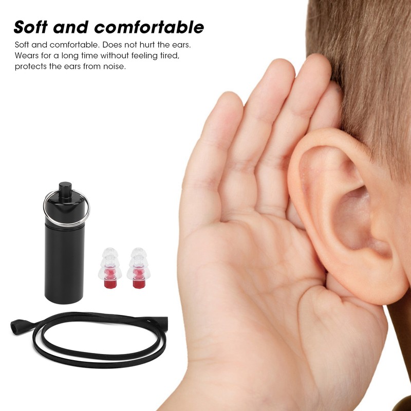 22x67mm Musician Ear Plug Red Noise Reduction Waterproof with Silica