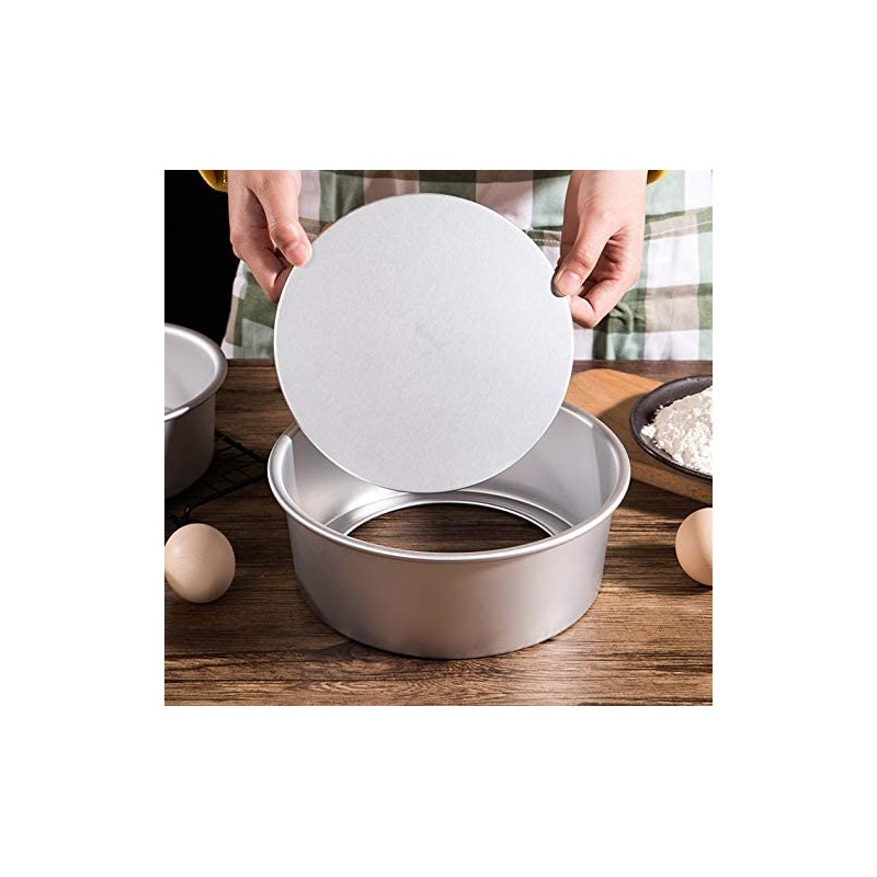 Flunyina 8 Packs 4" Aluminium Round Cake Pan Chiffon Cake