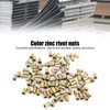 QANYEGN 100Pcs Flat Head Threaded Nut, Color Zinc Plated Rivet