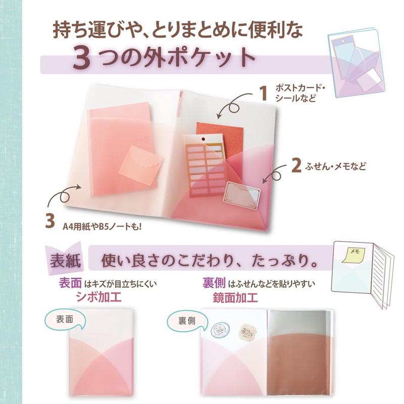 Plus Clear File A4 Vertical 20 Pockets Pasty Fruit Gelato