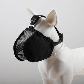 Dog Muzzles for Small Medium Large Dogs by Ateliepets, Soft Dog Muzzle Puppy Muzzle for Grooming, Dog Mussel Stop Biting Barking and Chewing (Black, Large)